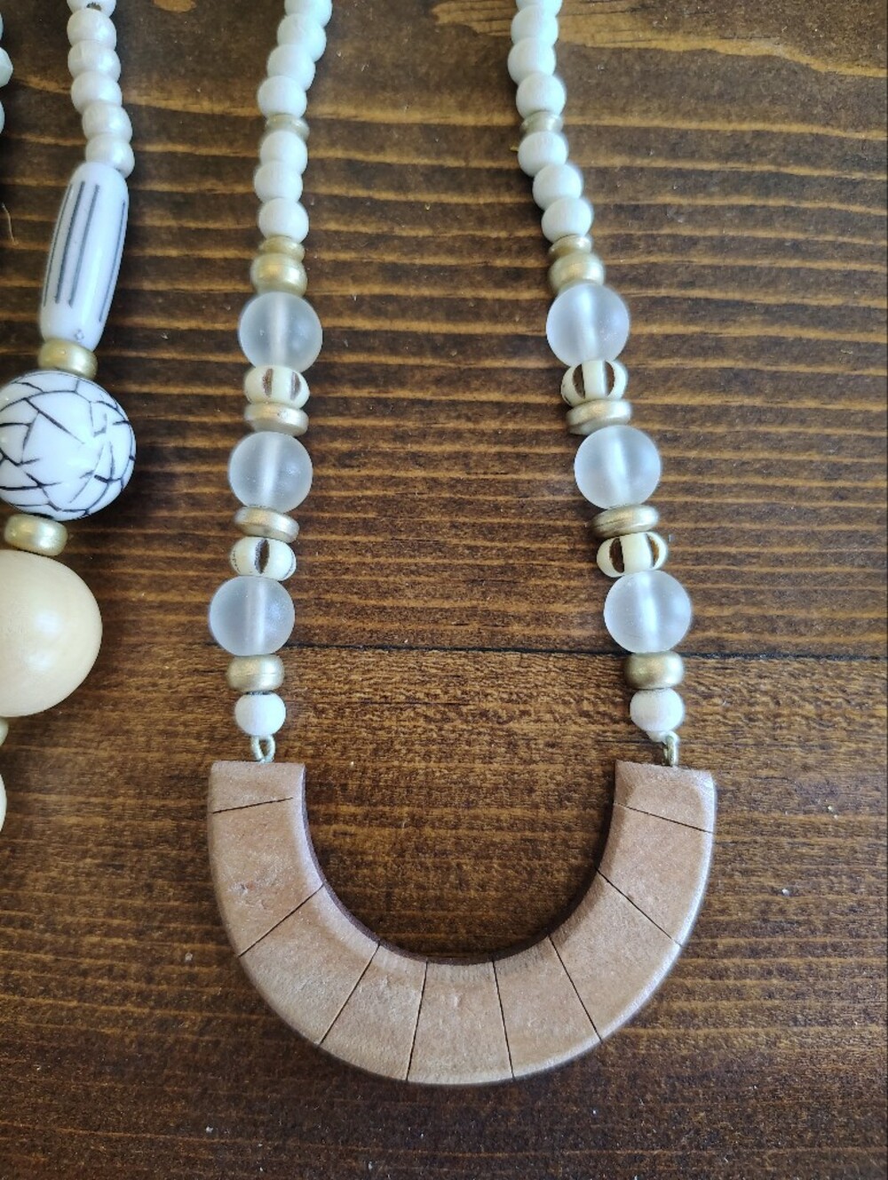 Plunder Bundle Of 2 Beige Multi-Strand Statement Necklaces - Picture 5 of 9